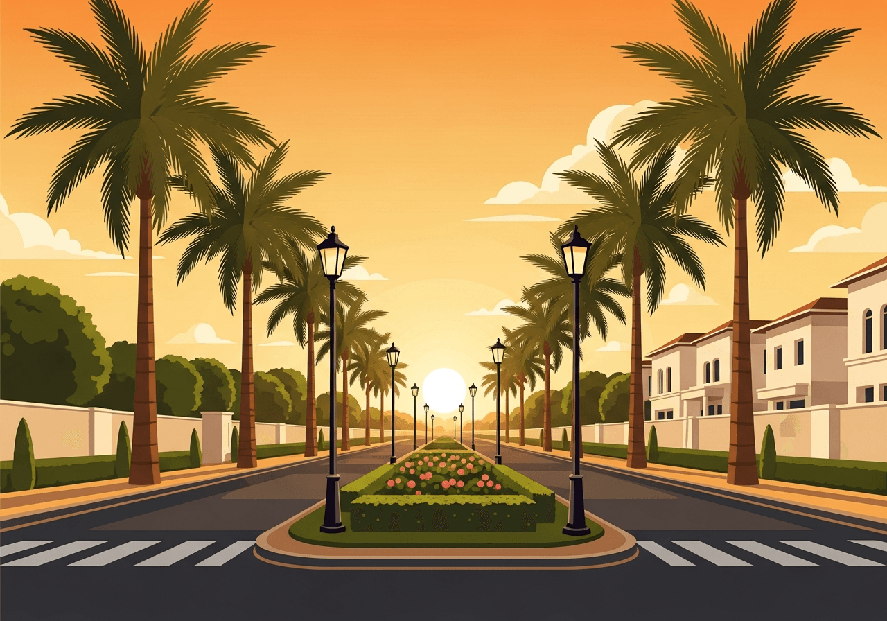 Palm-lined avenues
