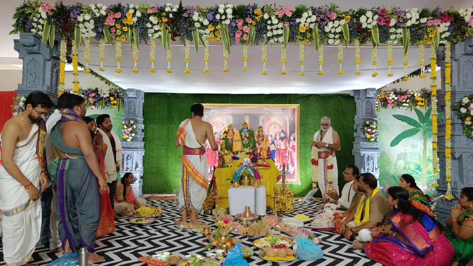 The floral kalyanam mandap