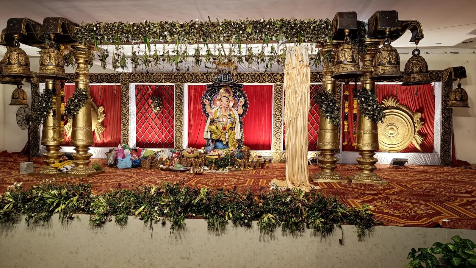 Lord Ganesha pandal at the colony